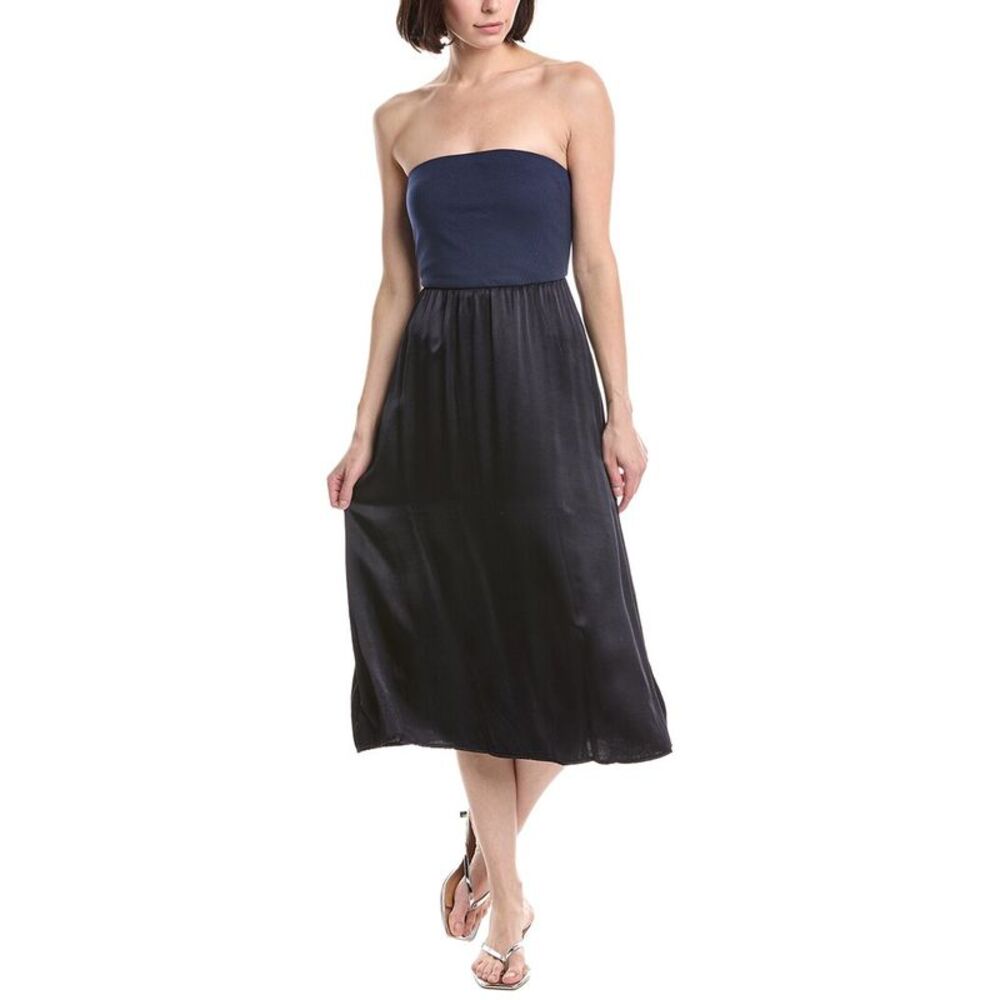 Michael Stars Womens  Skyler Midi Dress, Blue